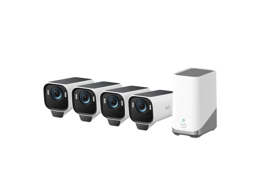 Cam S3 Pro -turvakamera, 4 kameran paketti + HomeBase S380 – Eufy valvontakamera
