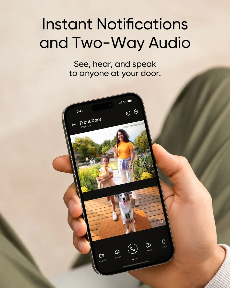 Eufy Video Doorbell E340 – ovikellokameran tuotekuva 2