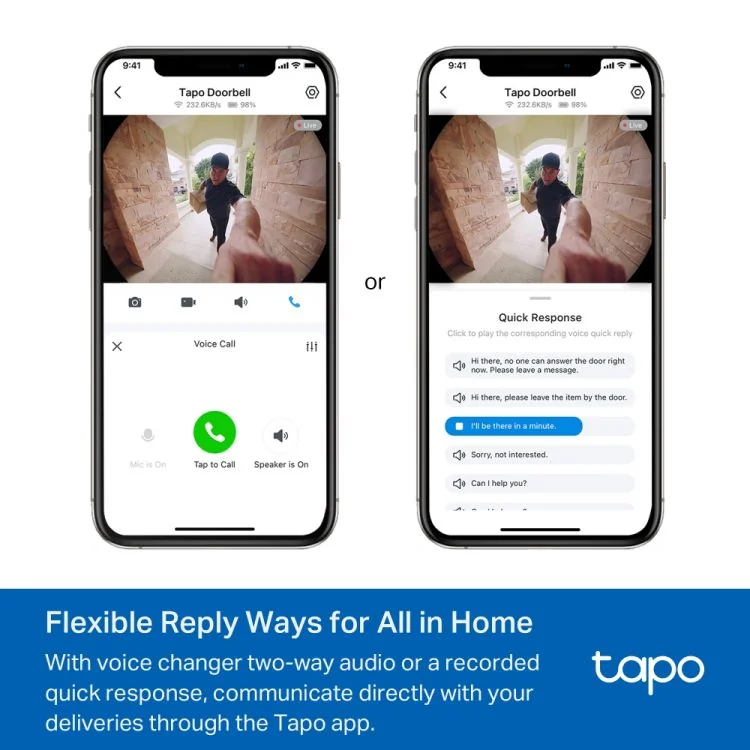 TP-Link Tapo D235 – ovikellokameran tuotekuva 2